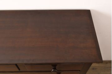 中古　美品　松本民芸家具　シックなインテリアと相性の良いE型チェスト(定価約50万円)(引き出し、洋服タンス、整理箪笥)(R-055834)