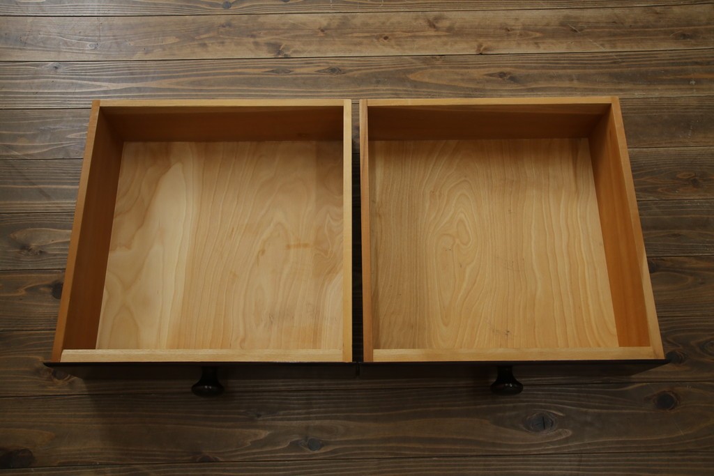 中古　美品　松本民芸家具　シックなインテリアと相性の良いE型チェスト　定価約50万円相当　(R-055834)