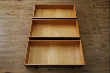 中古　美品　松本民芸家具　シックなインテリアと相性の良いE型チェスト　定価約50万円相当　(R-055834)