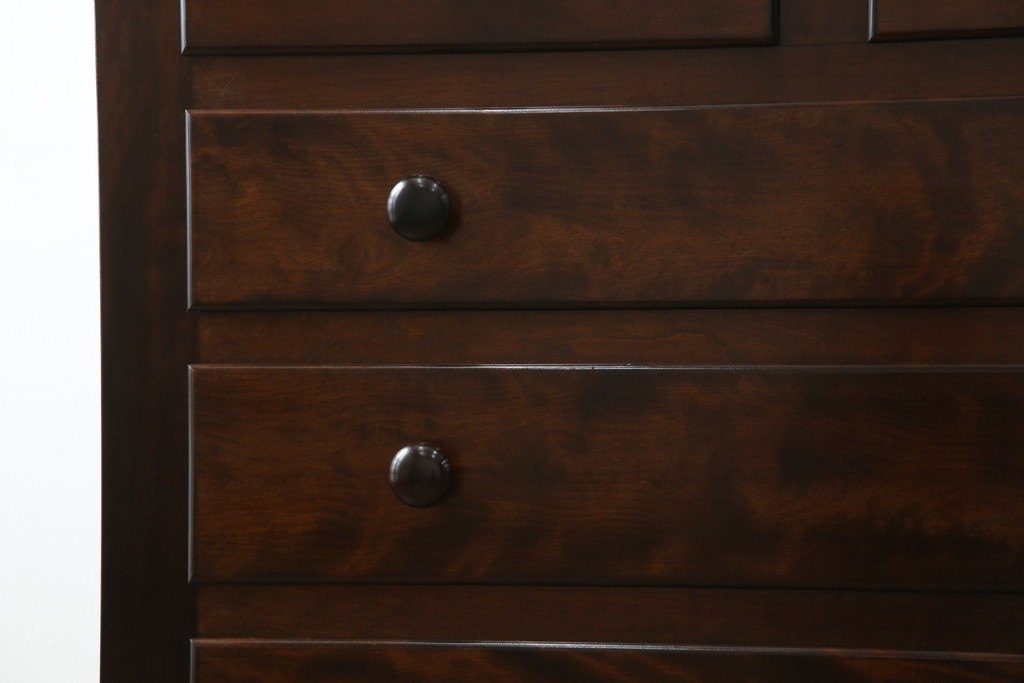 中古　美品　松本民芸家具　シックなインテリアと相性の良いE型チェスト　定価約50万円相当　(R-055834)