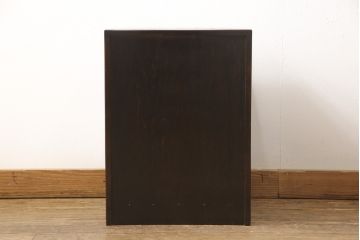 中古　美品　伝統工芸　日光彫り　職人技が光る花の彫刻が美しい小引き出し(チェスト、整理箪笥、収納タンス)(R-055839)