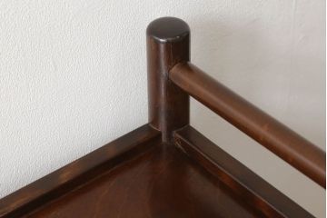 中古　美品　松本民芸家具　シックな雰囲気漂うB型ワゴン(サイドワゴン、キッチンワゴン、キャスターワゴン、花台)(R-055840)