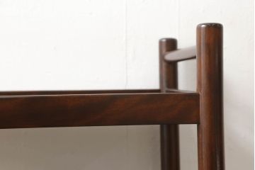中古　美品　松本民芸家具　シックな雰囲気漂うB型ワゴン(サイドワゴン、キッチンワゴン、キャスターワゴン、花台)(R-055840)