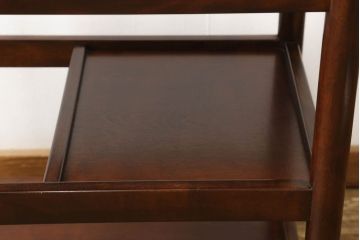 中古　美品　松本民芸家具　シックな雰囲気漂うB型ワゴン(サイドワゴン、キッチンワゴン、キャスターワゴン、花台)(R-055840)
