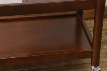 中古　美品　松本民芸家具　シックな雰囲気漂うB型ワゴン(サイドワゴン、キッチンワゴン、キャスターワゴン、花台)(R-055840)