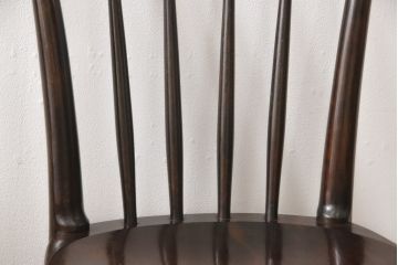 中古　美品　松本民芸家具　220F型　シックな佇まいが魅力的なチェア2脚セット(ダイニングチェア、板座チェア、椅子)(R-055841)