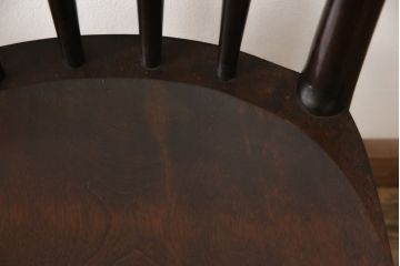 中古　美品　松本民芸家具　220F型　シックな佇まいが魅力的なチェア2脚セット(ダイニングチェア、板座チェア、椅子)(R-055841)