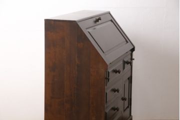 中古　北海道民芸家具　上質な作りが魅力のライティングビューロー(机、在宅ワーク用デスク、ワークデスク、引き出し)(定価約34万円)(R-055843)