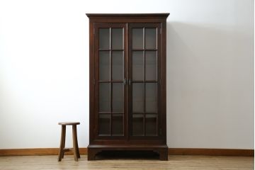 中古　松本民芸家具　シックなインテリアと相性の良いC型書棚(本箱、飾り棚、収納棚、キャビネット)(R-055846)