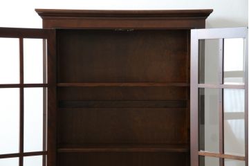 中古　松本民芸家具　シックなインテリアと相性の良いC型書棚(本箱、飾り棚、収納棚、キャビネット)(R-055846)