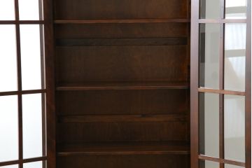 中古　松本民芸家具　シックなインテリアと相性の良いC型書棚(本箱、飾り棚、収納棚、キャビネット)(R-055846)