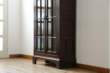 中古　松本民芸家具　シックなインテリアと相性の良いC型書棚(本箱、飾り棚、収納棚、キャビネット)(R-055846)