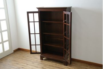 中古　松本民芸家具　シックなインテリアと相性の良いC型書棚(本箱、飾り棚、収納棚、キャビネット)(R-055846)