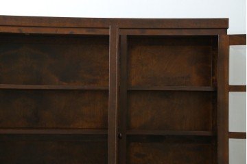 【SY様ご決済用】中古　松本民芸家具　和モダンな佇まいが美しいG-III型面取り食器棚　定価約83万円　(R-055850)