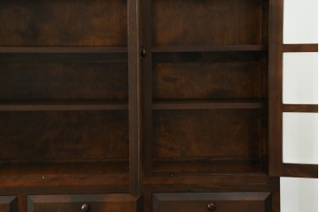 【SY様ご決済用】中古　松本民芸家具　和モダンな佇まいが美しいG-III型面取り食器棚　定価約83万円　(R-055850)