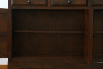 【SY様ご決済用】中古　松本民芸家具　和モダンな佇まいが美しいG-III型面取り食器棚　定価約83万円　(R-055850)