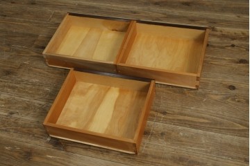 【SY様ご決済用】中古　松本民芸家具　和モダンな佇まいが美しいG-III型面取り食器棚　定価約83万円　(R-055850)