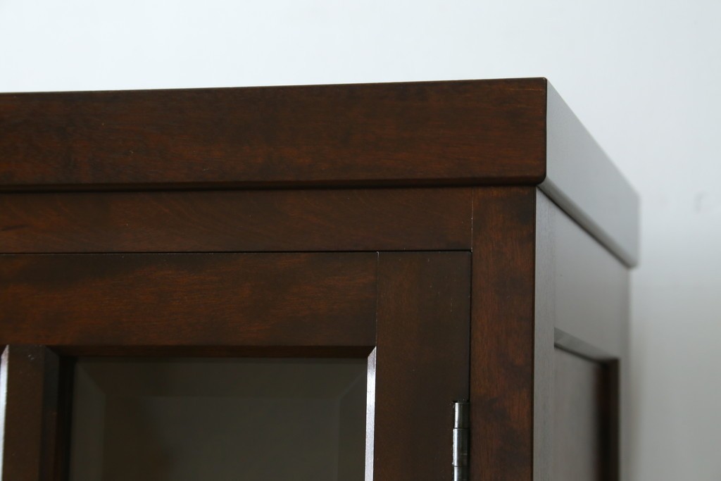 【SY様ご決済用】中古　松本民芸家具　和モダンな佇まいが美しいG-III型面取り食器棚　定価約83万円　(R-055850)