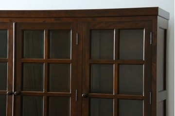 【SY様ご決済用】中古　松本民芸家具　和モダンな佇まいが美しいG-III型面取り食器棚　定価約83万円　(R-055850)