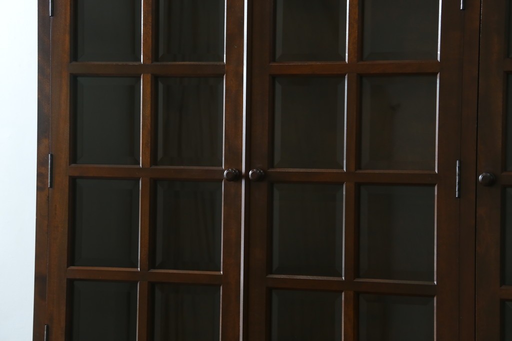 【SY様ご決済用】中古　松本民芸家具　和モダンな佇まいが美しいG-III型面取り食器棚　定価約83万円　(R-055850)