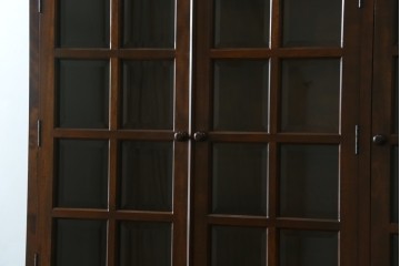 【SY様ご決済用】中古　松本民芸家具　和モダンな佇まいが美しいG-III型面取り食器棚　定価約83万円　(R-055850)