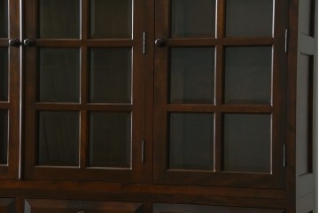 【SY様ご決済用】中古　松本民芸家具　和モダンな佇まいが美しいG-III型面取り食器棚　定価約83万円　(R-055850)