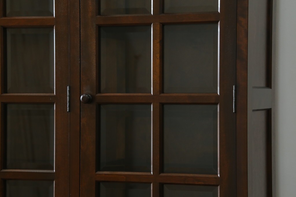 【SY様ご決済用】中古　松本民芸家具　和モダンな佇まいが美しいG-III型面取り食器棚　定価約83万円　(R-055850)