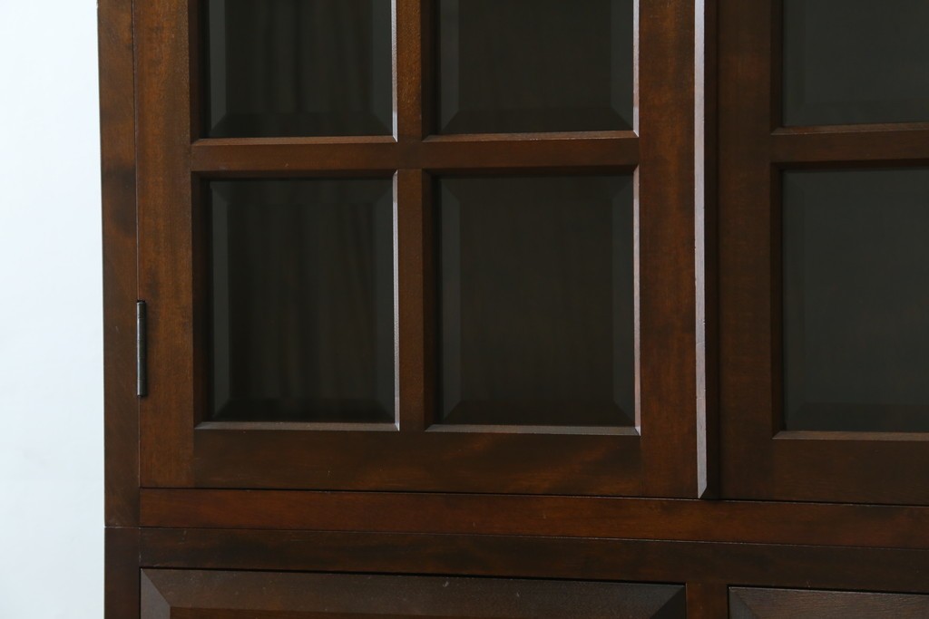 【SY様ご決済用】中古　松本民芸家具　和モダンな佇まいが美しいG-III型面取り食器棚　定価約83万円　(R-055850)