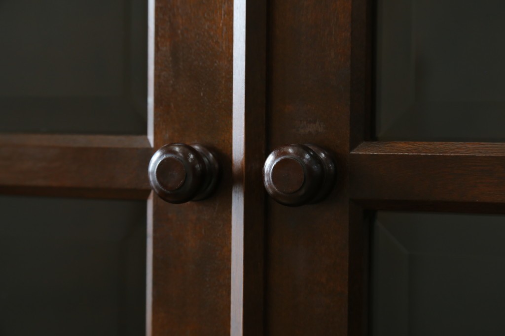 【SY様ご決済用】中古　松本民芸家具　和モダンな佇まいが美しいG-III型面取り食器棚　定価約83万円　(R-055850)