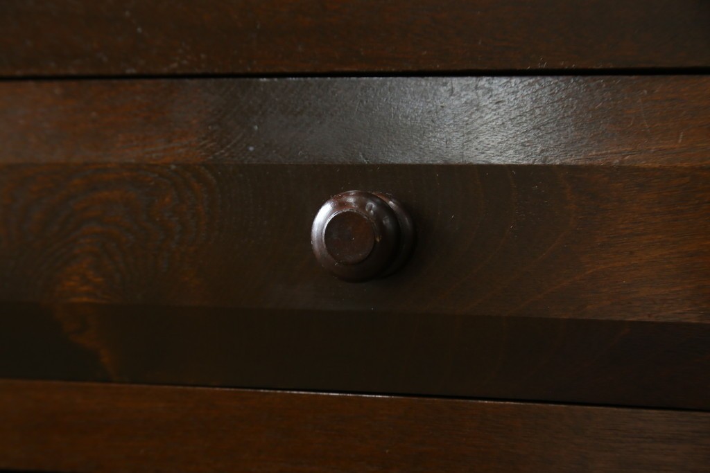 【SY様ご決済用】中古　松本民芸家具　和モダンな佇まいが美しいG-III型面取り食器棚　定価約83万円　(R-055850)