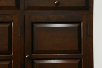 【SY様ご決済用】中古　松本民芸家具　和モダンな佇まいが美しいG-III型面取り食器棚　定価約83万円　(R-055850)