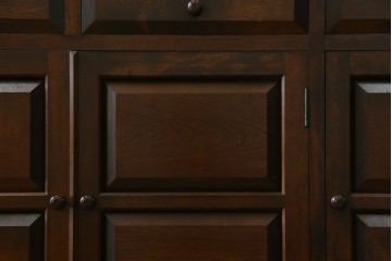 【SY様ご決済用】中古　松本民芸家具　和モダンな佇まいが美しいG-III型面取り食器棚　定価約83万円　(R-055850)