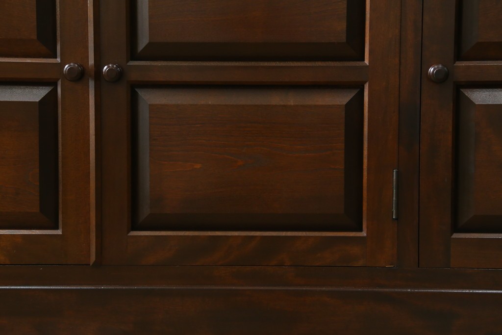 【SY様ご決済用】中古　松本民芸家具　和モダンな佇まいが美しいG-III型面取り食器棚　定価約83万円　(R-055850)