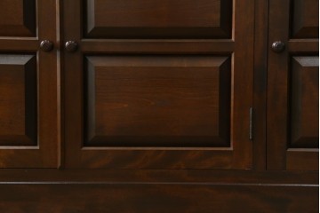 【SY様ご決済用】中古　松本民芸家具　和モダンな佇まいが美しいG-III型面取り食器棚　定価約83万円　(R-055850)