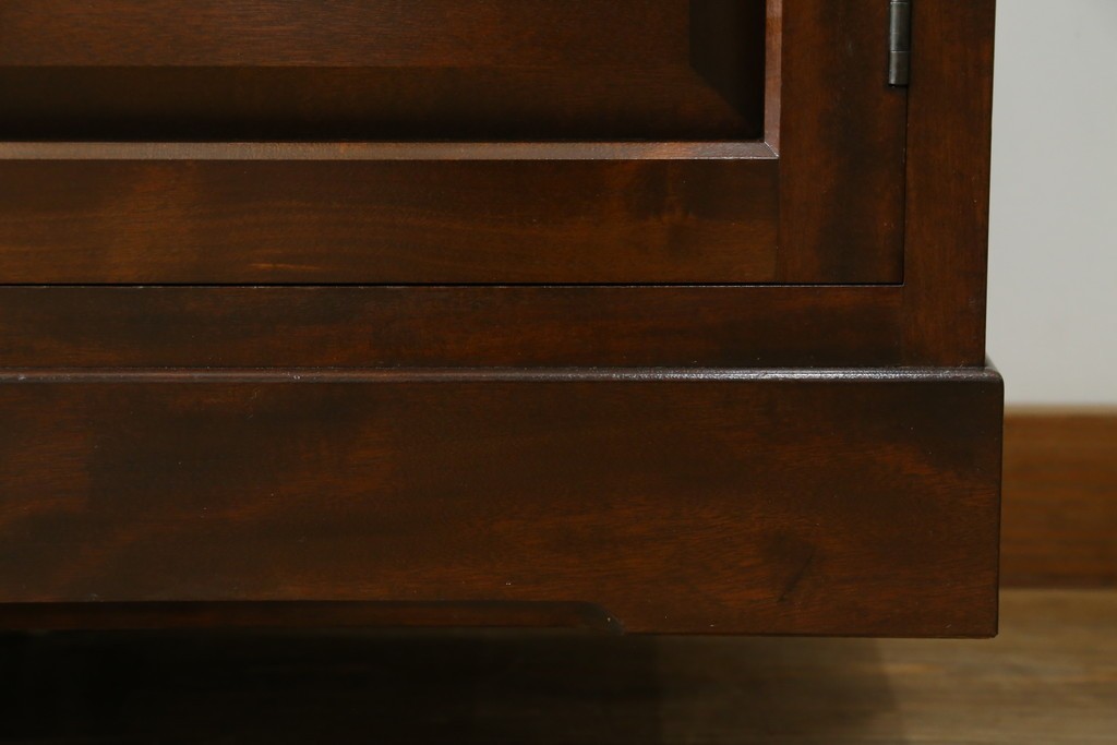 【SY様ご決済用】中古　松本民芸家具　和モダンな佇まいが美しいG-III型面取り食器棚　定価約83万円　(R-055850)