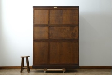 【SY様ご決済用】中古　松本民芸家具　和モダンな佇まいが美しいG-III型面取り食器棚　定価約83万円　(R-055850)