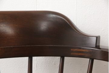 中古　美品　松本民芸家具　カフェ風インテリアにオススメのキャプテンチェア(アームチェア、板座チェア、ダイニングチェア)(R-055854)