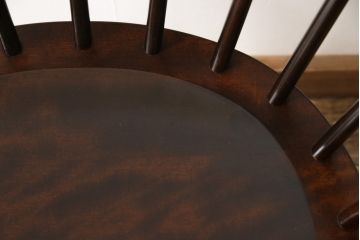 中古　美品　松本民芸家具　カフェ風インテリアにオススメのキャプテンチェア(アームチェア、板座チェア、ダイニングチェア)(R-055854)