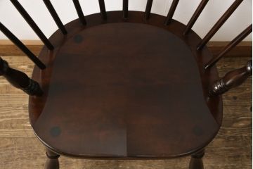 中古　美品　松本民芸家具　カフェ風インテリアにオススメのキャプテンチェア(アームチェア、板座チェア、ダイニングチェア)(R-055855)