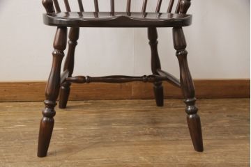 中古　美品　松本民芸家具　カフェ風インテリアにオススメのキャプテンチェア(アームチェア、板座チェア、ダイニングチェア)(R-055856)