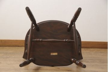 中古　美品　松本民芸家具　カフェ風インテリアにオススメのキャプテンチェア(アームチェア、板座チェア、ダイニングチェア)(R-055856)