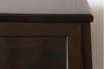 中古　国産民芸家具　カバ材　ころんとした取っ手が可愛らしいライティングビューロー(在宅ワーク、在宅用、ワークデスク、チェスト、引き出し)(R-055858)