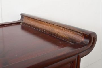 和製ビンテージ　美品　カリン材(花梨材)　アジアンテイストのお部屋にもオススメの飾り棚(茶棚、収納棚、戸棚、ヴィンテージ)(R-055860)
