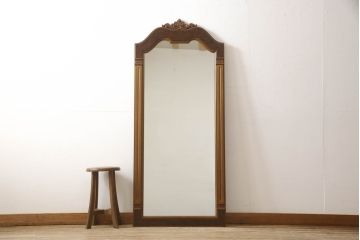 中古　美品　DREXEL HERITAGE(ドレクセルヘリテイジ)　重厚なつくりが高級感を醸し出すウォールミラー(姿見、鏡)(R-055866)