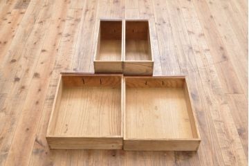 極上品・極美品!　完全オリジナル　総欅材製・厚手金具の素晴らしい作り!アンティーク佐渡船箪笥(掛硯型、懸硯型、時代箪笥、工芸箪笥、骨董)(R-055889)