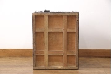 極上品・極美品!　完全オリジナル　総欅材製・厚手金具の素晴らしい作り!アンティーク佐渡船箪笥(掛硯型、懸硯型、時代箪笥、工芸箪笥、骨董)(R-055889)