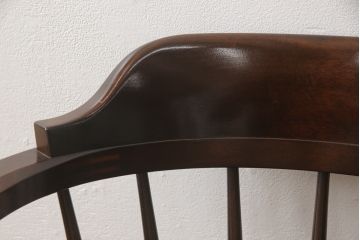中古　美品　松本民芸家具　#91型　落ち着きのある大人カフェ風インテリアが叶うキャプテンチェア(アームチェア、板座チェア、椅子、ダイニングチェア)(R-055896)