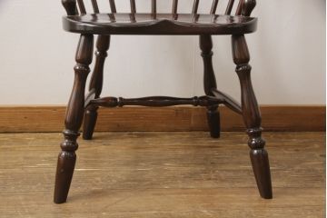 中古　美品　松本民芸家具　#91型　落ち着きのある大人カフェ風インテリアが叶うキャプテンチェア(アームチェア、板座チェア、椅子、ダイニングチェア)(R-055896)