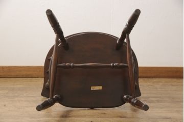 中古　美品　松本民芸家具　#91型　落ち着きのある大人カフェ風インテリアが叶うキャプテンチェア(アームチェア、板座チェア、椅子、ダイニングチェア)(R-055896)