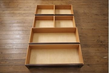 中古　松本民芸家具　高山式　507型 和モダンな空間におすすめの金具付きタンス(衣装箪笥、収納たんす、引き出し、チェスト)(R-055898)